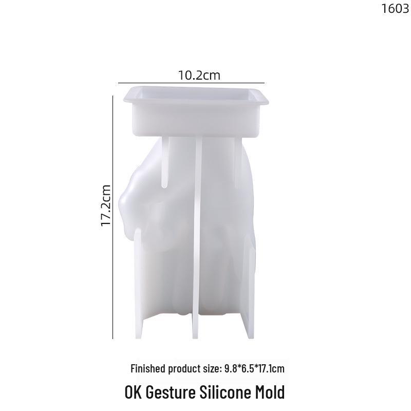 Силиконовая форма «Мак» DIY «Большой палец вверх» и «Ножницы» для изготовления изделий из смолы и свечей