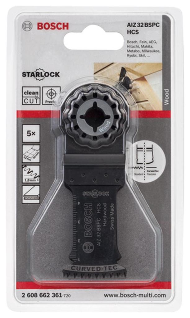 BOSCH 32mm Starlock Klingen für und von AIZ32BSPC/5 Trenn-Multitools (Paket 5)