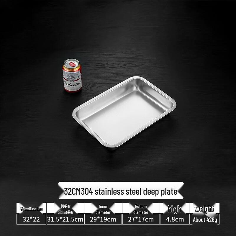 Food Grade Stainless Steel Square Tray