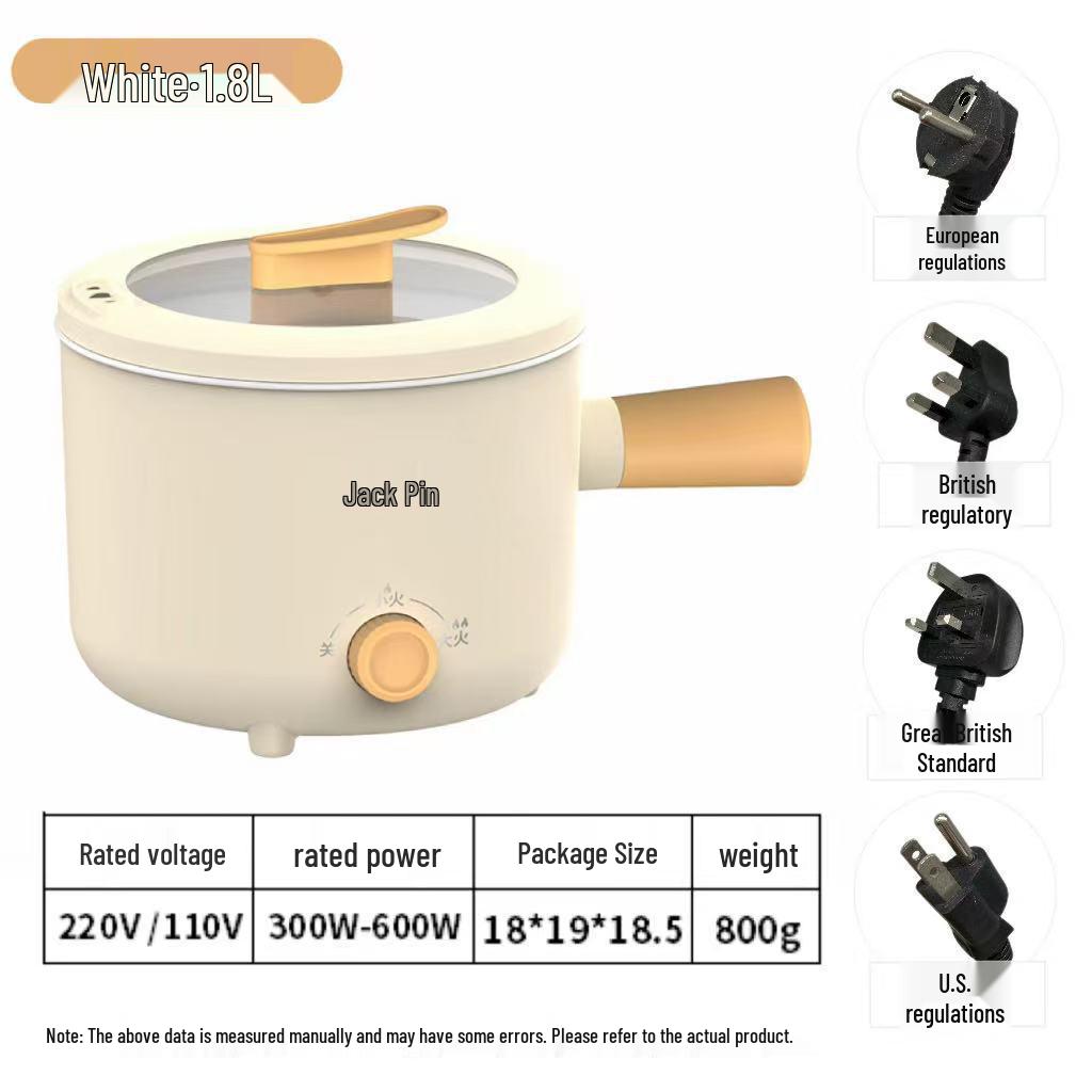 European Multi-functional Dormitory Electric Noodle Cooker with Dual-speed Heat Insulation