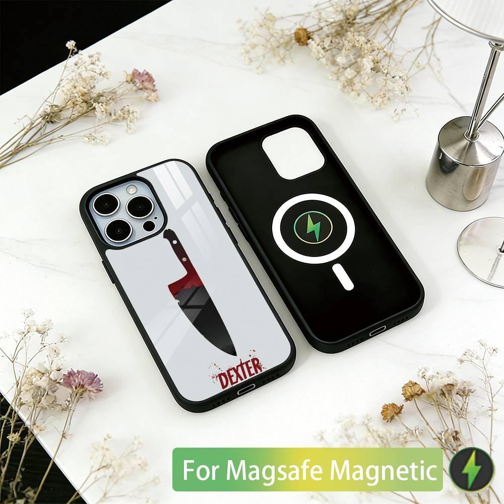 Dexter Morgan Phone Case For iPhone17,16,15,14,13,12,11 Plus,Pro Magnetic with Magsafe Wireless Charging
