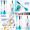 11piece Household Brush Set For Cleaning Narrow Bottles And Conduits With Soft Nylon Bristles