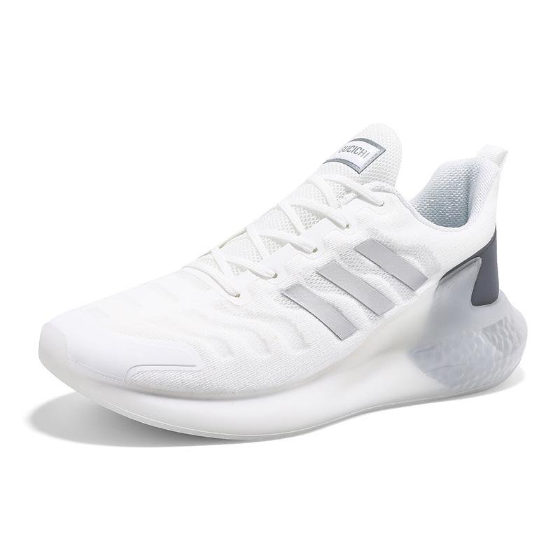 Men's Running Shoes Fashionable Sports Shoes Breathable Mesh Surface Lightweight Popcorn Sole Cushioning Casual and Trendy Shoes