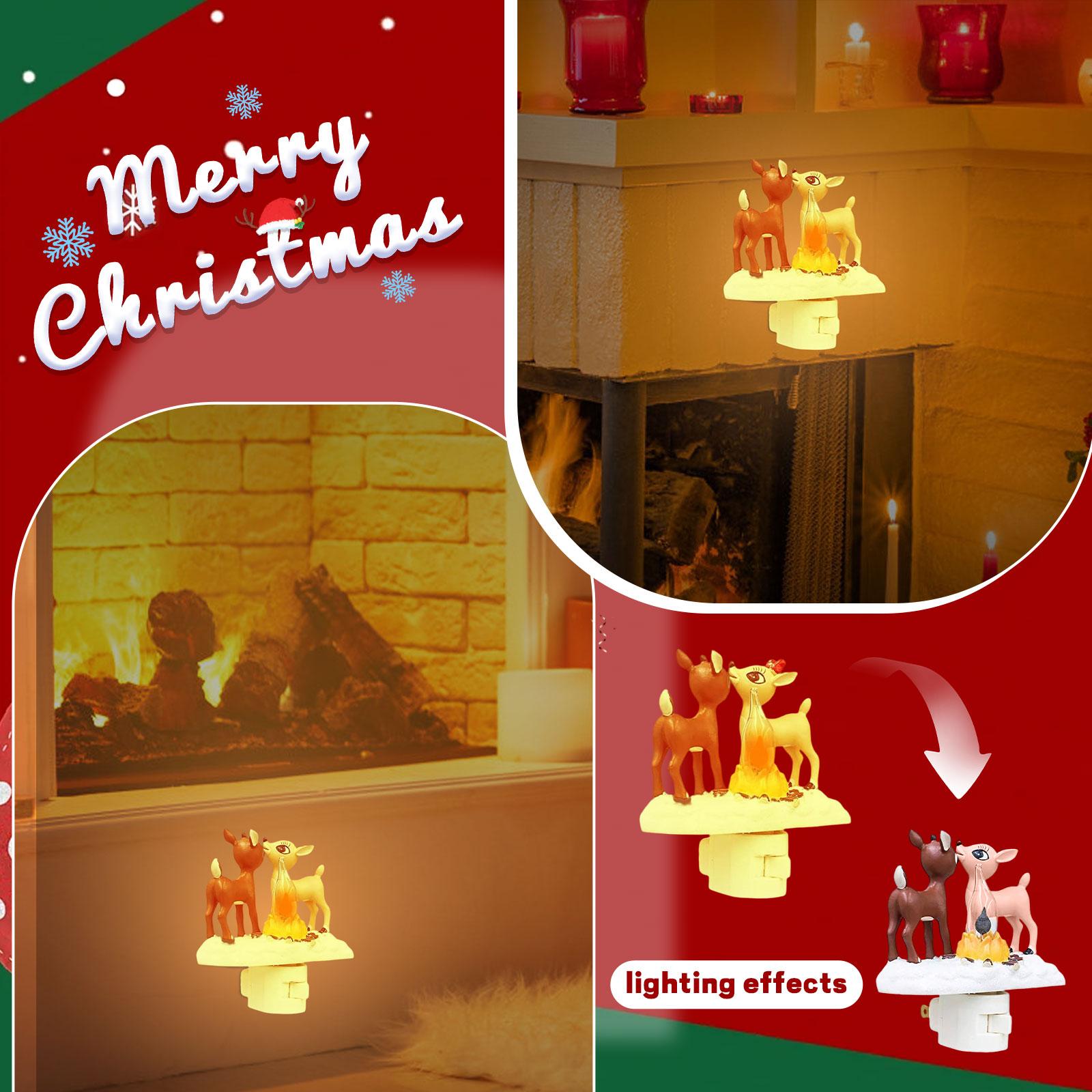 

Christmas Flickering Nightlight, Christmas Santa Flickering Night Light, Gnome Flicker Flame Christmas Nightlight One Size