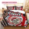Custom Name,AFC Ajax Pattern Bedding Home Decoration Birthday Gift ( 1 duvet cover + 2 pillowcase, without core),fan merchandise.