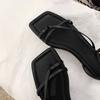 Fashion Women's Flat Sandals 2025 Summer New Fashion Open Toe Narrow Band Ladies Elegant Gladiator Shoes Outdoor Dress Toe Sandals