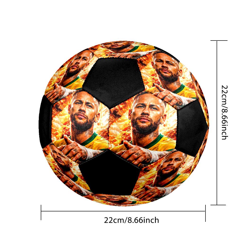 Neymar Fußball Größe 5 Bunt Maschinengenäht PVC Wettkampfbereit Langlebig Hoher Rückprall