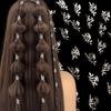 40Pcs Braid Hair Accessories, Alloy Wheat Ear Design Hair Clips, Easy Clip-On Hair Cuffs for Multi-Strand Braids
