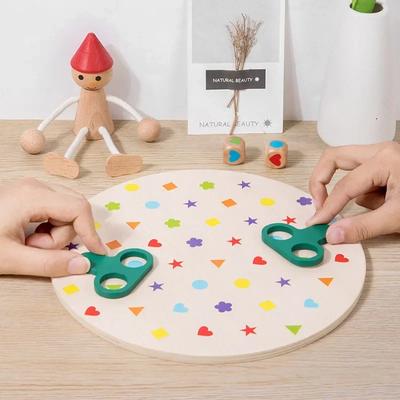 ילדים צורה התאמת צעצועי מונטסורי קוגניציה צבעונית תיאום עין יד אימון חשיבה לוגית משחקי לוח אינטראקטיביים