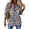 Indian Elephant Art Casual Blouse Spring Autumn Long Sleeve Colorful Floral Print Cool Blouses Woman Basic Shirt Graphic Clothes