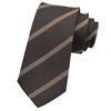 Coffee Striped JK Girl Neck Tie School Student Uniform Pre-Tied Adjustable Necktie Bowtie for Formal Wear Business