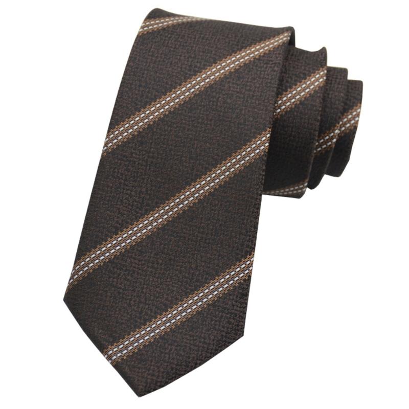 Coffee Striped JK Girl Neck Tie School Student Uniform Pre-Tied Adjustable Necktie Bowtie for Formal Wear Business
