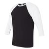 Canvas Mens 3/4 Sleeve Baseball T-Shirt