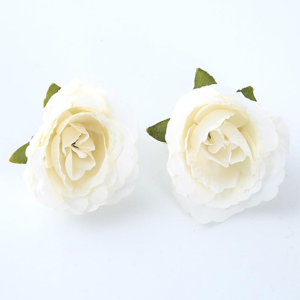 10/20Pcs Artificial Flower Heads Home Room Decoration Bridal DIY Flower Wreath Craft Handmade Gift Box Wedding Decor Accessories