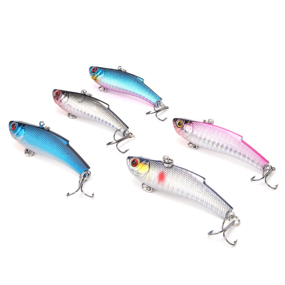 5 pcs 7cm 20g Swimbait Artificial Fishing Lures Hard Baits with Treble Hook Fish Tackle Accessories