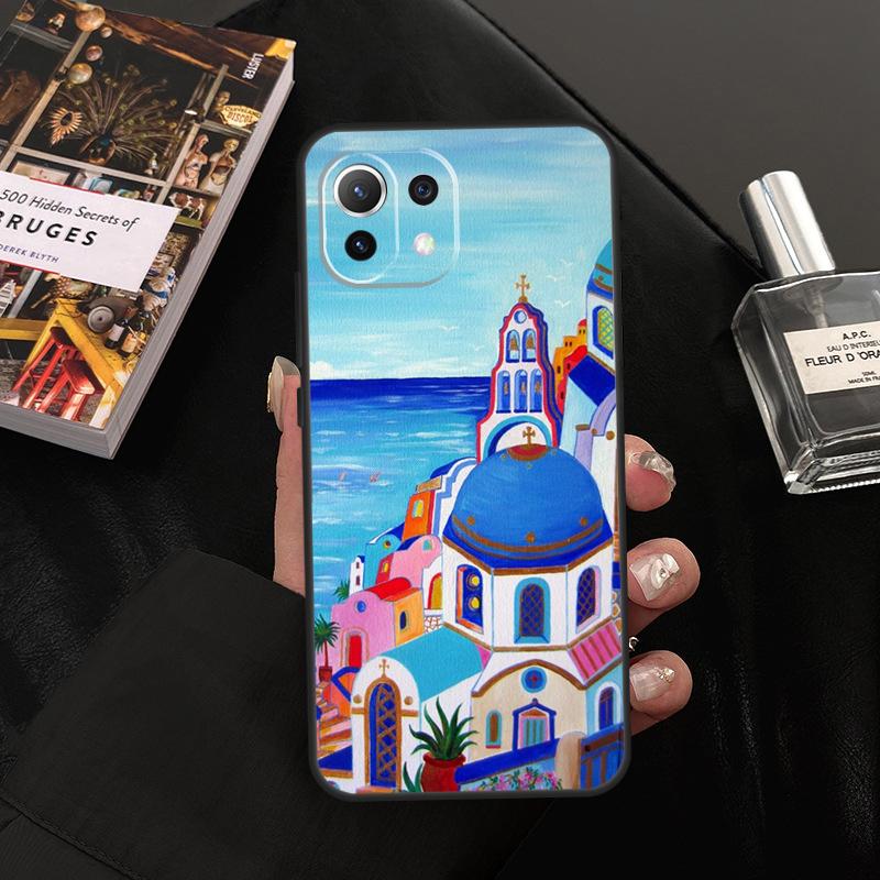 

Oia Santorini Greece Case For Xiaomi 13 14 15 Ultra 11T 12T 13T 14T Pro POCO X7 Pro X3 X5 X6 F5 F6 M6 Pro Cover POCO X5