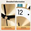 22 Inch Sun-Shaped 12-Hour Time Display Wall Clock - Modern Colorful Iron & Aluminum Battery Operated Wall Decor for Living Room