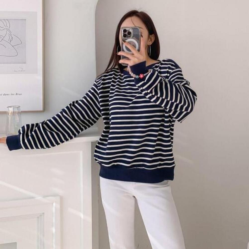 New Arrivals Open Run Women Off Shoulder STriped T shirT boaT Neck