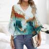 Blouses For Women Dressy Casual 3/4 Length Sleeve Womens Tops V Neck Tshirts Shirts With Flared Sleeve
