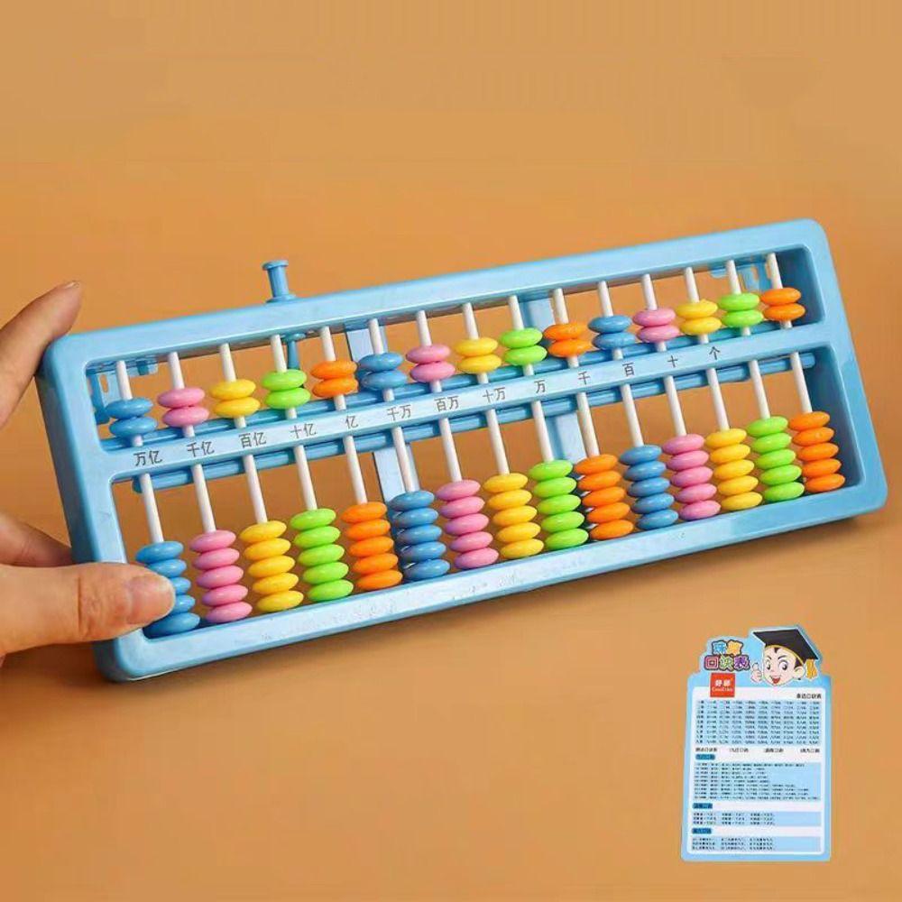 Black Blue Pink Calculation Bead Plastic Calculation Rack Counting Abacus  Intelligence Development