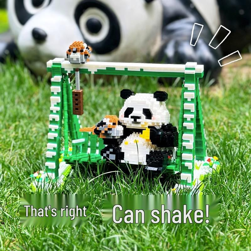 Le Cross-border High Meng Lan Giant Panda Building Blocks - Tiny Educational Toy for June 1st Children's Day