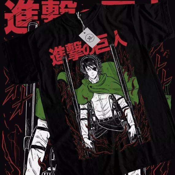 

Hange Zoe T-shirt Attack on Titan AOT,Anime,Manga Levi Eren Season 4 2XL