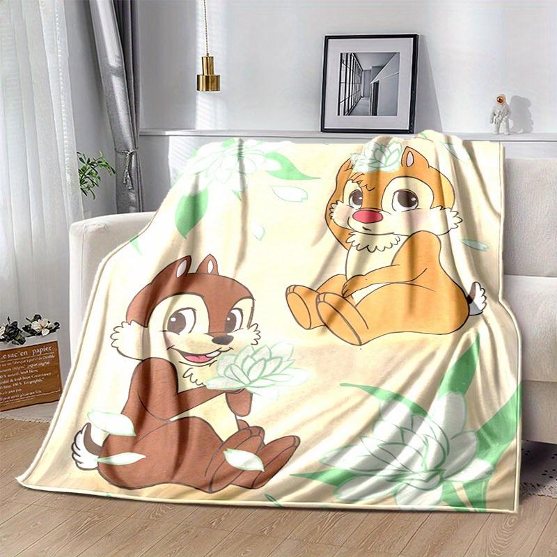 1pc, Charming Chip 'n Dale Throw Blanket Perfect for Home Decor, Couch Cover, Outdoor Use, Travel, Camping, Car, Beach, Office Nap Ideal