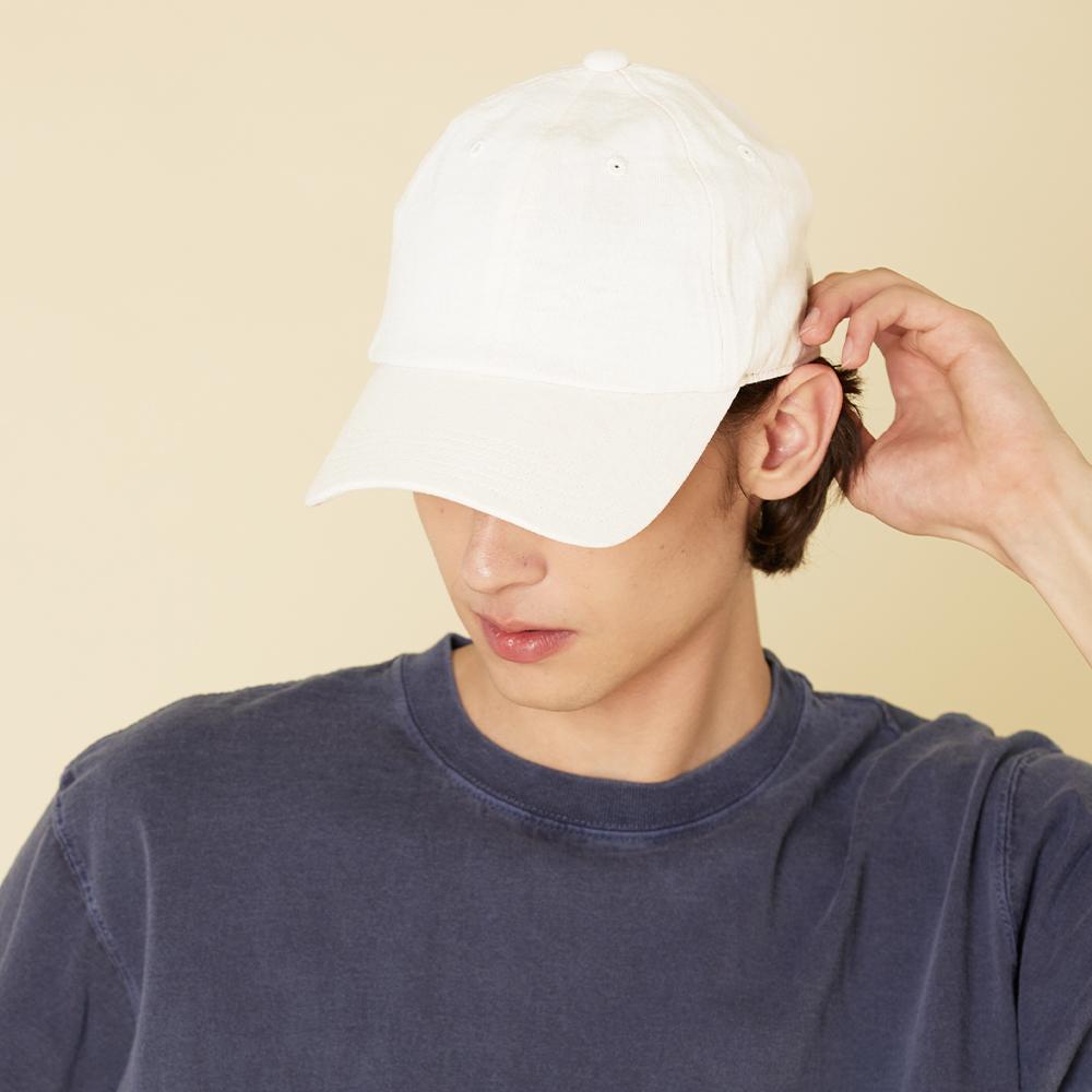 Guson Pigment-Dyed Heavy Cotton Ball Cap - Natural