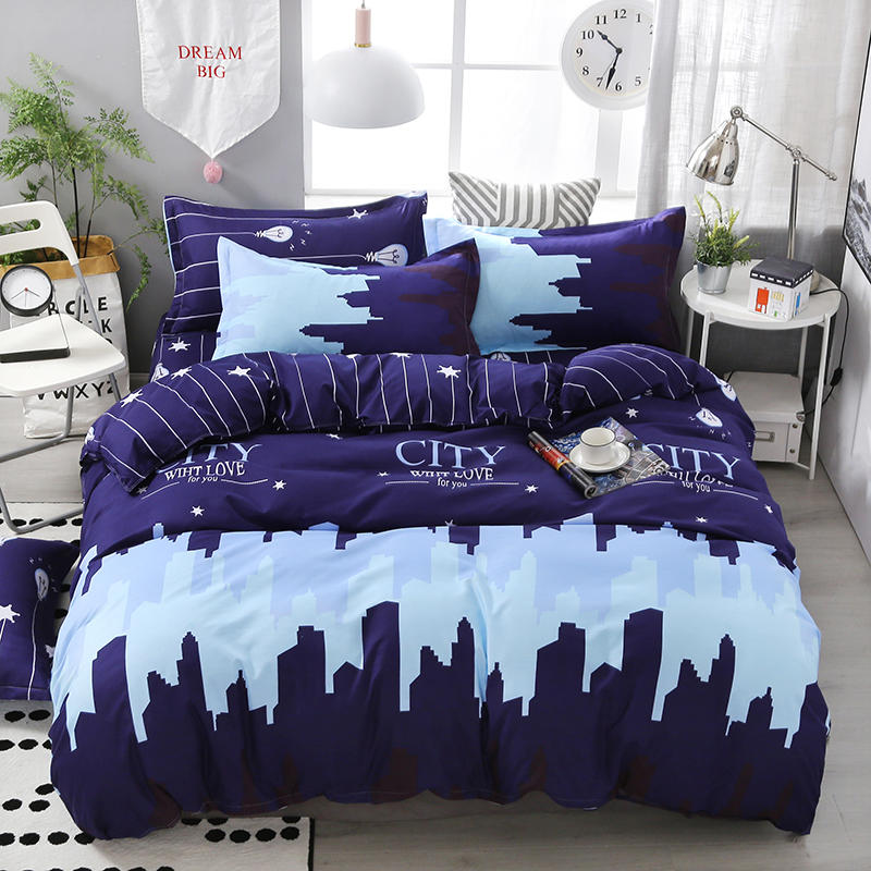 Black White Deer Animals Bedding Set Queen Double Single Size Duvet Cover Bed Sheet Pillow Case Bed Linen Set