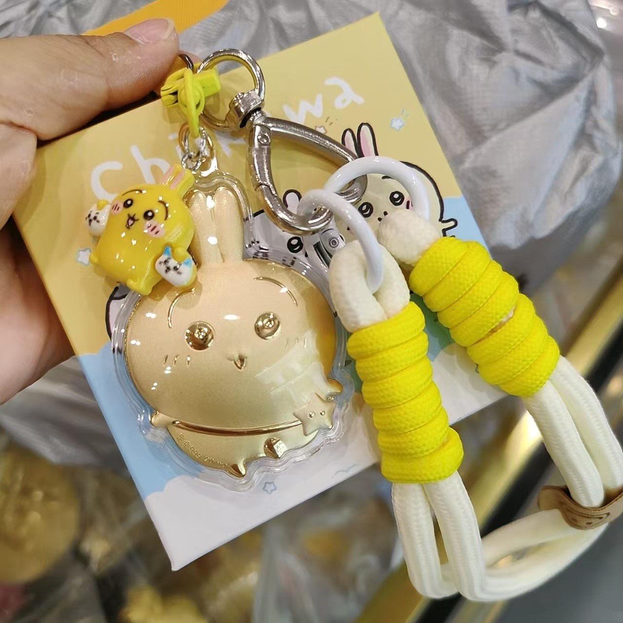 Pure Gold 999 Usacchi Mobile Phone Lanyard & Chiikawa Pendant Gift Set