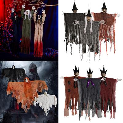 Halloween Wall Hanging Arrange Props Gauze Ornaments Artificial Ghost For Front Door Party Plastic Holiday Supplies 5 Styles