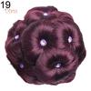 BEAUTY-WIG 9 Flowers Synthetic Bun Hair Extension Elastic Bridal Donut Chignon
