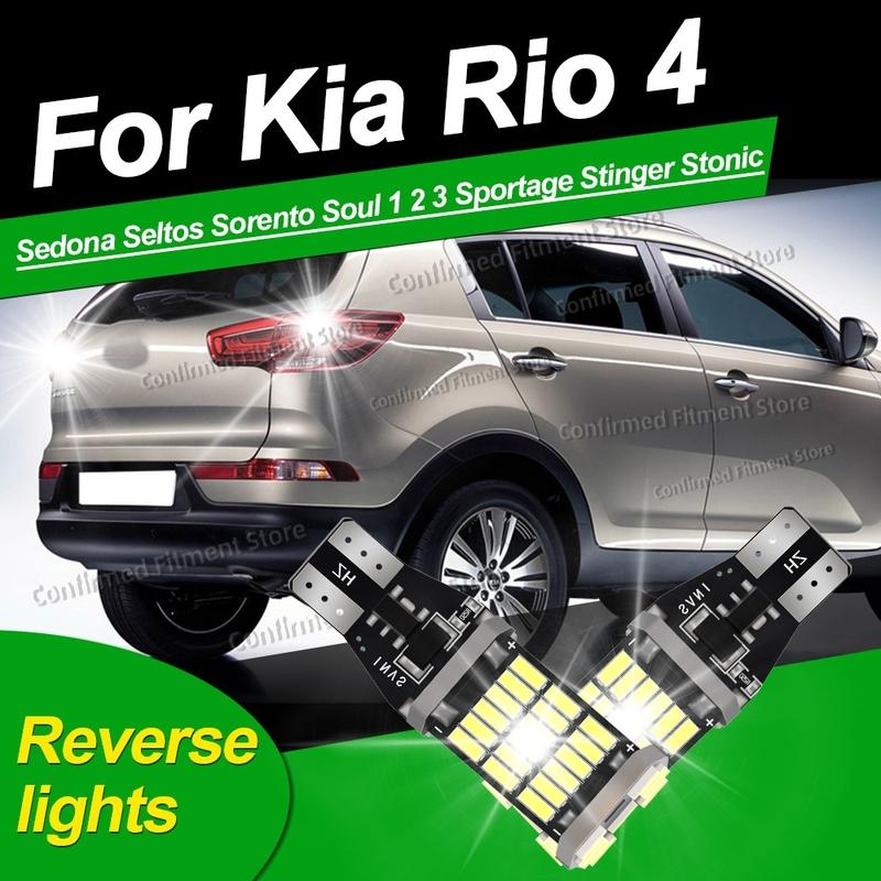 6000K White T15 Canbus LED Car Reverse Light 4014SMD Chip For Kia Rio 4 Sedona Seltos Sorento Soul 1 2 3 Sportage Stinger Stonic