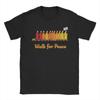 Walk for Peace Buddhist Monks Inspirational Journey TShirts for Men  Vintage  Cotton Tees Round Collar Short Sleeve T Shirt