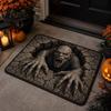 Anti Slip Hallway Carpet 3D Spooky Halloween Rug, Scary Creature Optical Illusion 16" x Decorative Entrance Floor Runner 24" Non-Slip Door Mat