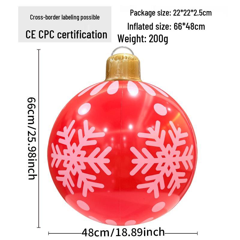 Cross-Border Christmas Courtyard Decoration: PVC Lantern & Inflatable Christmas Ball Set