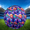 1 Stück Regenbogen Fliege Thema Fußball, Größe 5, Leichtes PVC, Fußball für das Training im Freien, Geschenk j61463