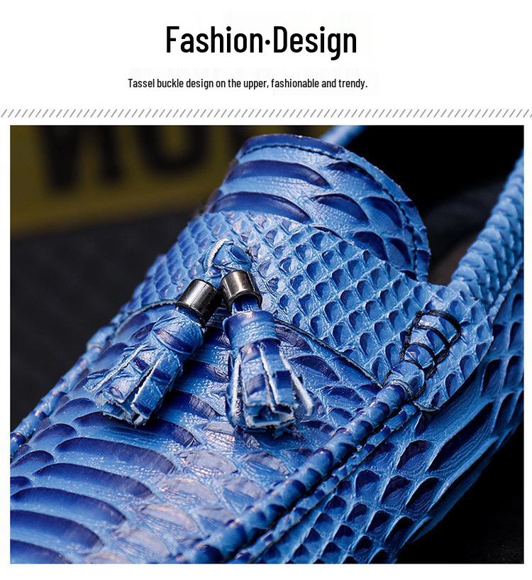 Cross2023 Men's Tassel Slip-on Loafers: Spring/Autumn Fashion, Large Size Outdoor Driving Shoes