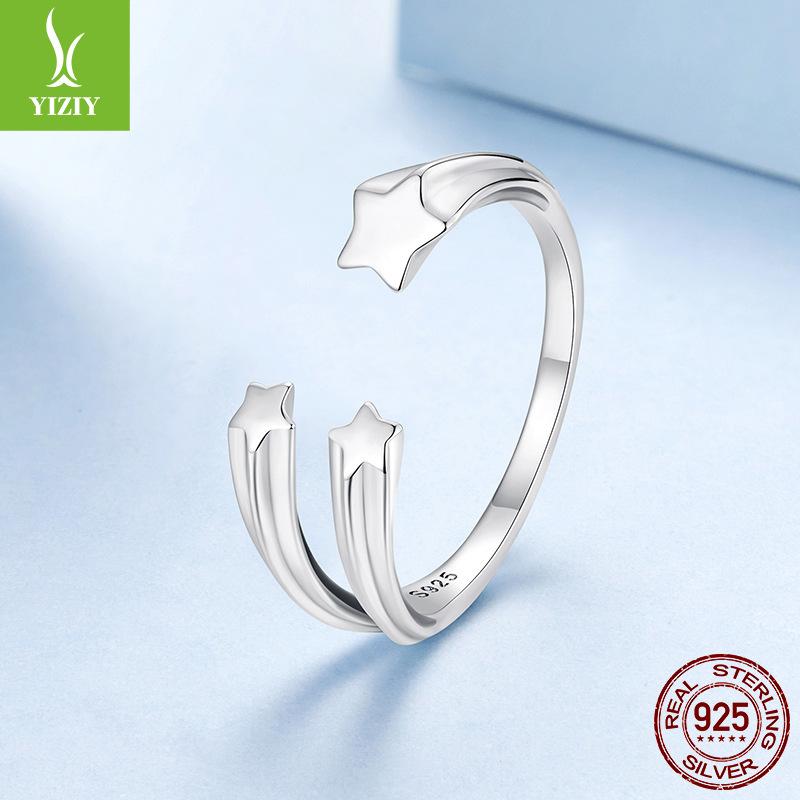 

Новая звезда Открытое кольцо Серебро 925 пробы Простое кольцо Кольцо one size fits all