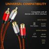 RCA Extension Cable LiuTian Dual Shielded Gold Plated Heavy Duty Nylon Braided 2RCA Male To 2RCA Female Stereo Audio for Home 2M, Cable, Theater,