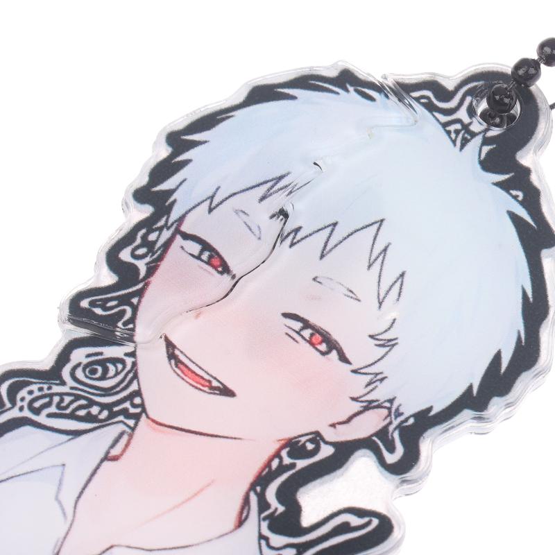 1/2Pcs The Summer Hikaru Died Tsuji Nakayoshi Keychain Anime Acrylic Pull-Out Tear Keyring Creative Key Holder Phone Pendant