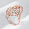 Unique Flower Ethnic Bridal Ring For Women Fashion  Rose Gold  Color Mix High Quality Daily Fine Boho Jewelry