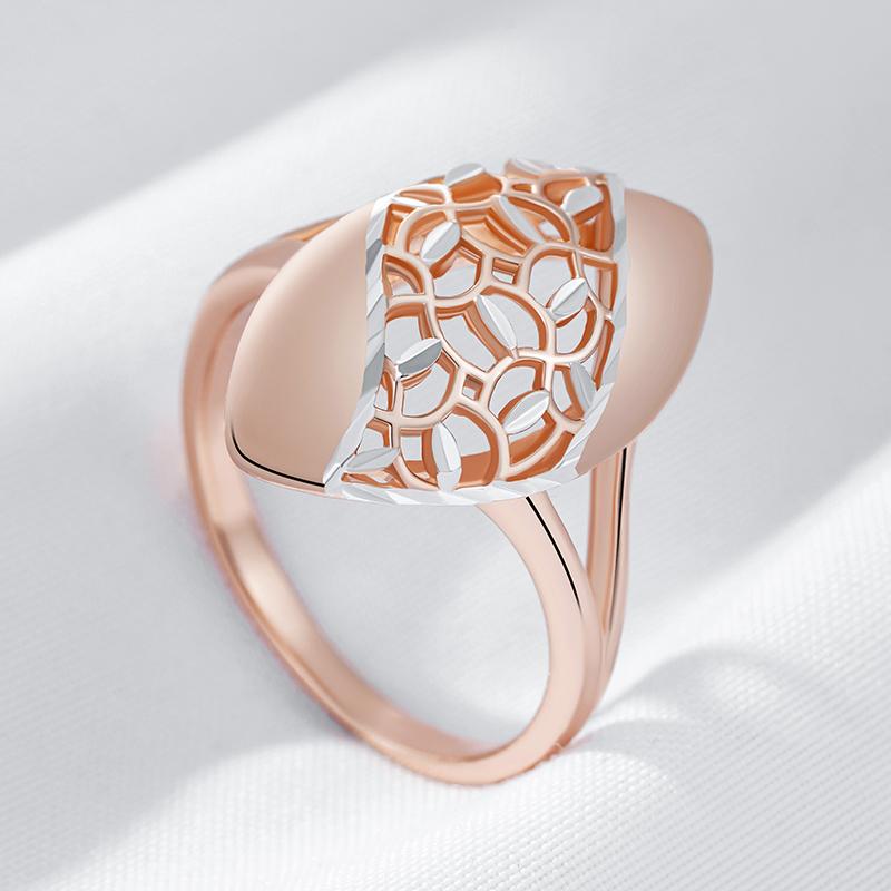 Unique Flower Ethnic Bridal Ring For Women Fashion  Rose Gold  Color Mix High Quality Daily Fine Boho Jewelry