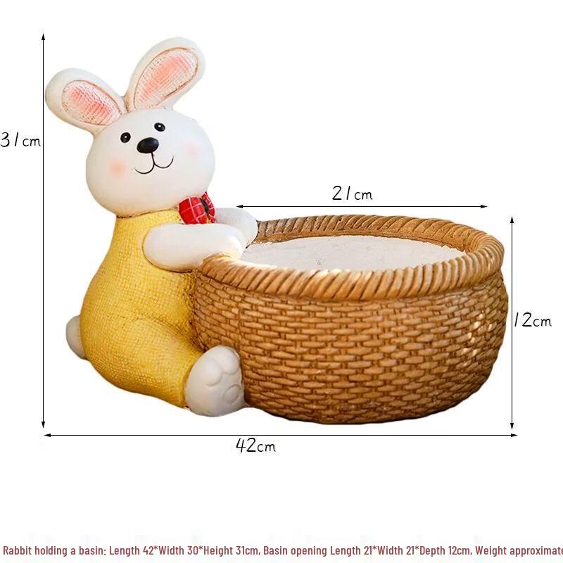 Cute Cartoon Rabbit Garden Ornament