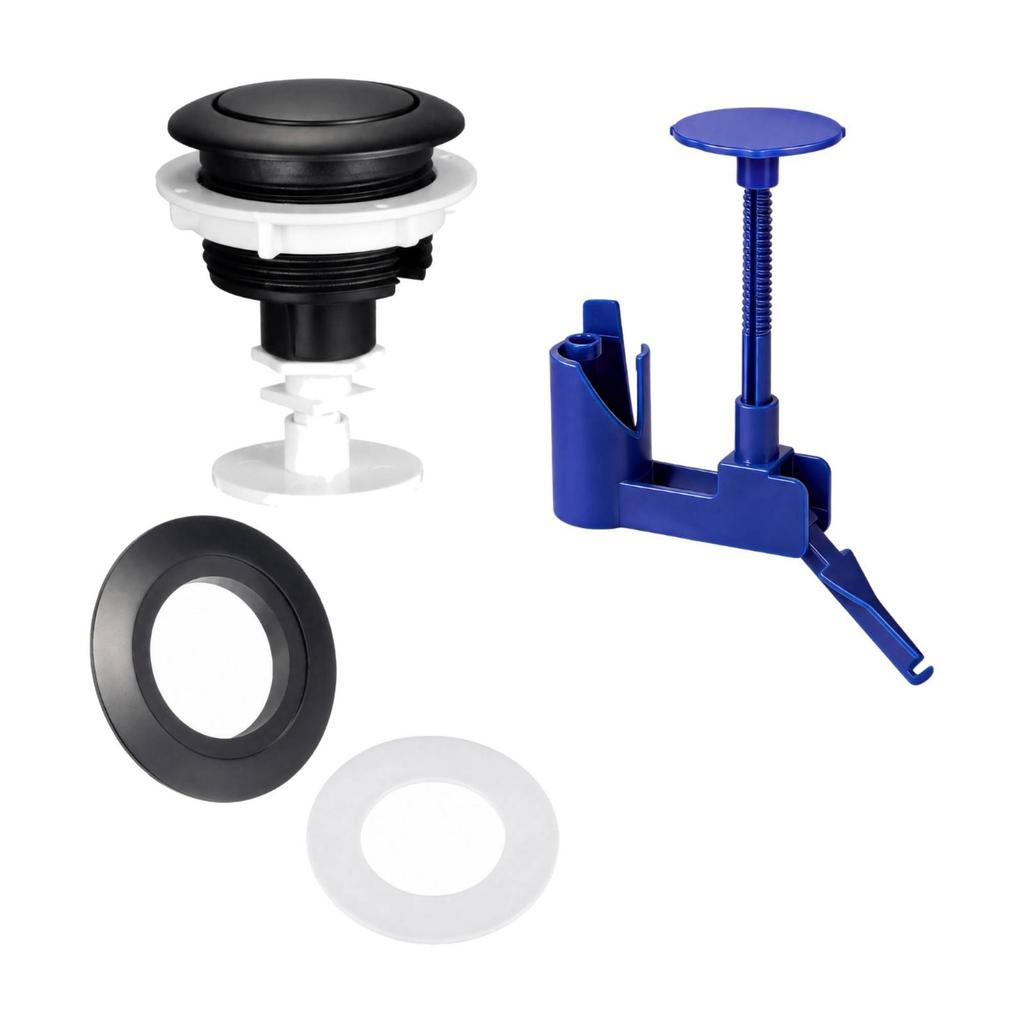 Customizable Fit Single-Flush Toilet Tank Flush Button Assembly Long-Lasting