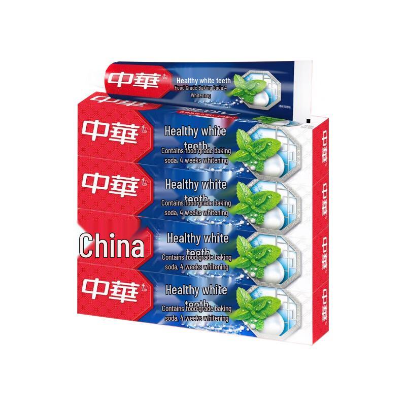 Zhonghua Jianchi Bai Baking Soda Toothpaste 155g 4-pack