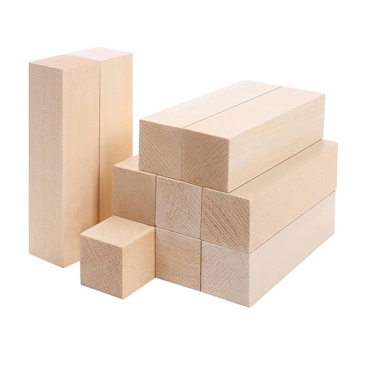 

6/10/50Pcs Basswood Carving Block Natural Cork DIY Wood Crafts Portable Carving Art Supplies Suitable for Beginners/Craft Lovers світло-коричневого кольору
