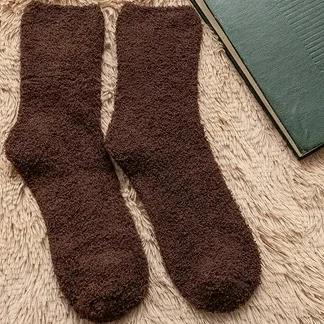 Cold Proof Men's Socks Women Anti Slip Warm Plush Middle Tube Socks Winter Cycling Mountain Climbing Thick Mid Length Hosiery