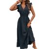 Women's Loose-fitting Casual V-neck Beach Fitted Dress