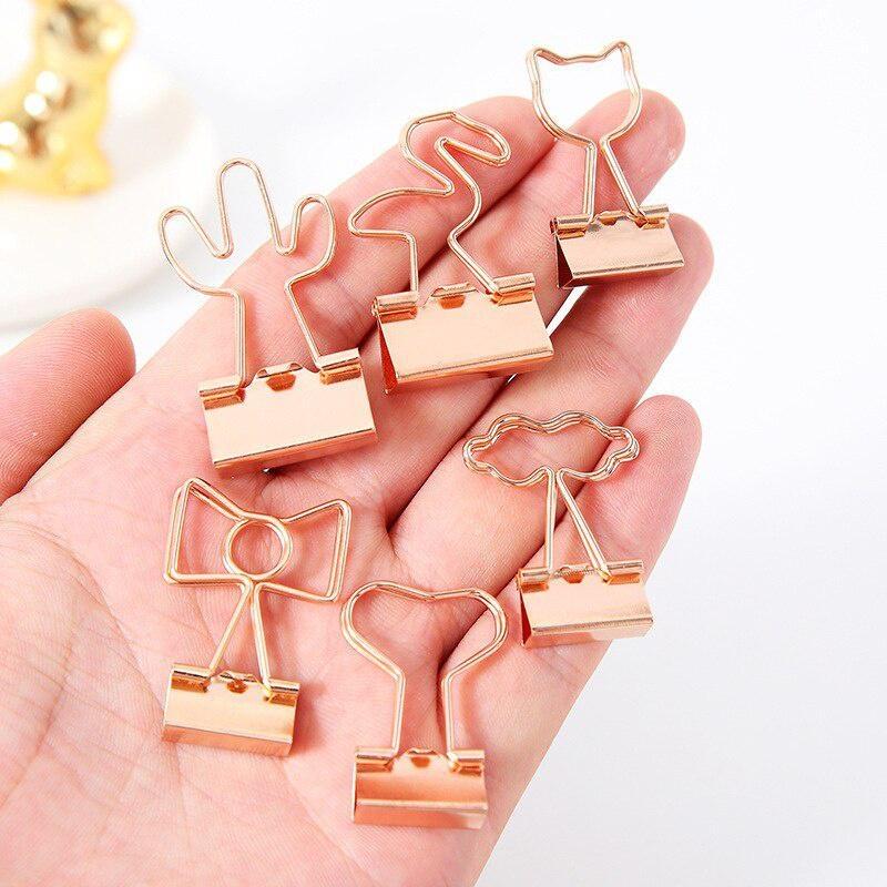 5 STÜCKE metall Büroklammer Foldback Metall Binder Clips gold Grip Klemmen Papier Dokument Büro Schule Schreibwaren stil zufällig